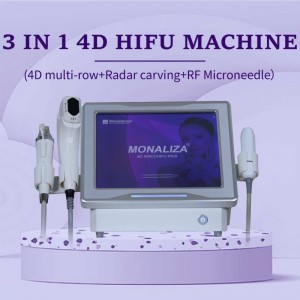 3-в-1 4D HIFU Радарная машина для удаления морщин RF