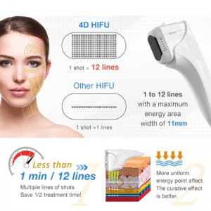 Cartuccia Hifu 4d per lifting del viso e dimagrimento del corpo Hifu (ultrasuoni focalizzati ad alta intensità) Hifu 4d e Vmax