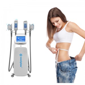 5 handlepiece work at same time Cooltech Cryolipolysis fat freezing device