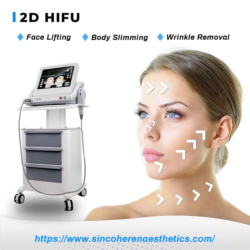 2D جلد کو سخت کرنے والی جھریوں کو ہٹانے والا چہرہ اٹھانے والا HIFU الٹراساؤنڈ