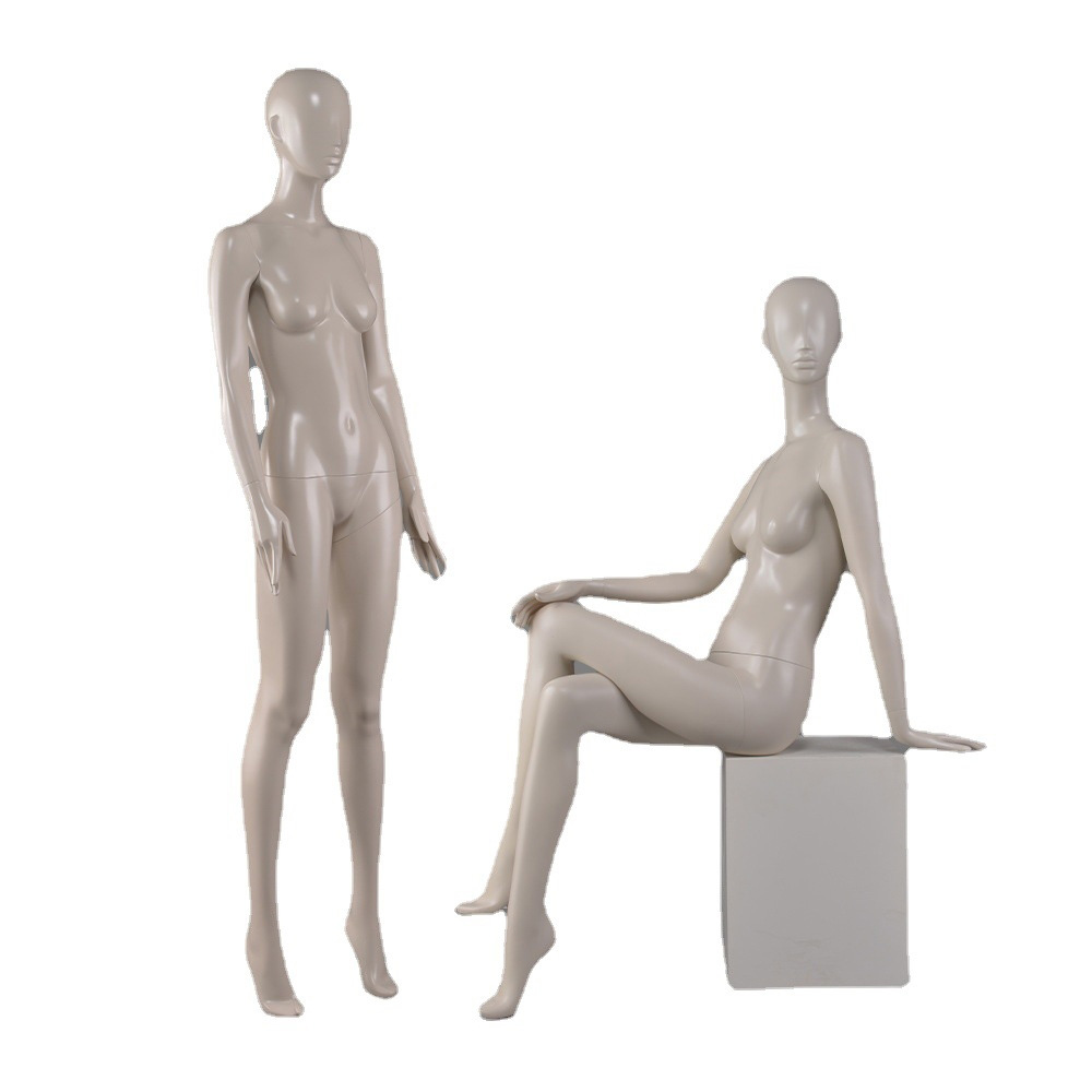 Factory direct high-end brand window fiberglass full-body underwear model abstract face display dummy mannequins