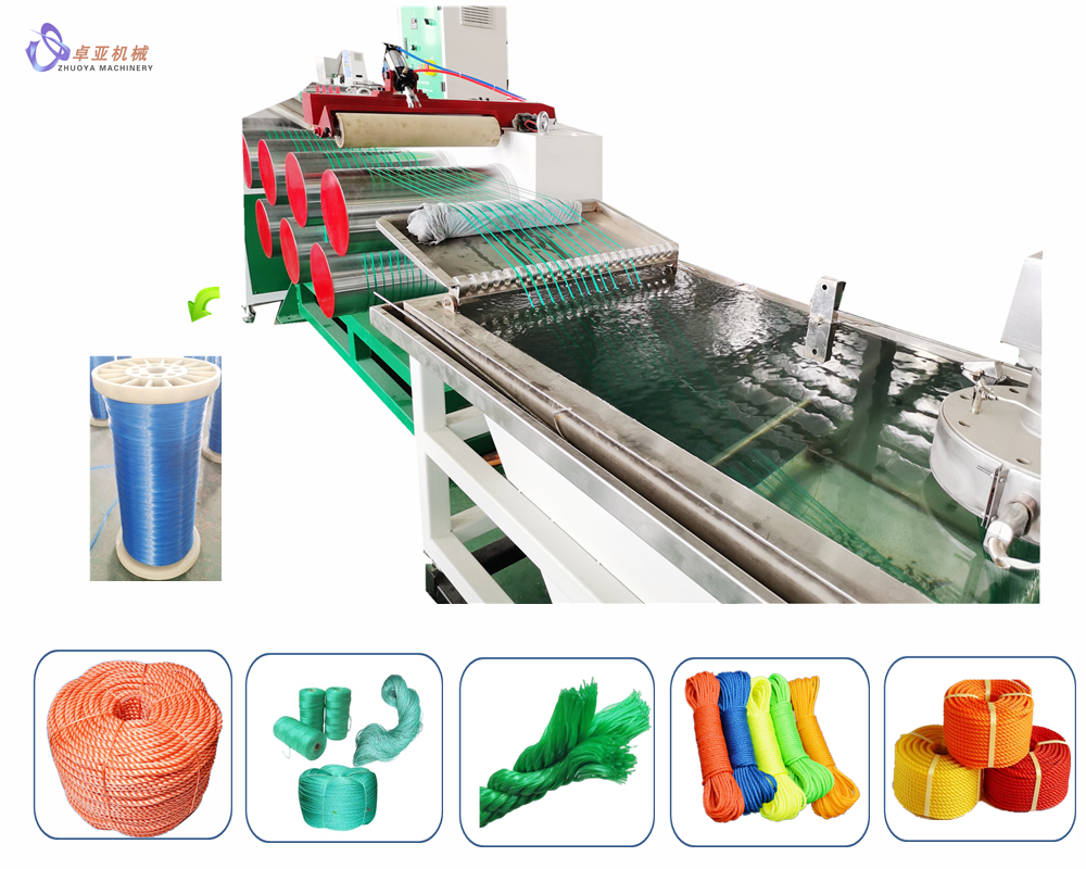 플라스틱 밧줄 순수한 털실을 만들기를 위한 높은 명성 Cnrm 나일론 밧줄 기계장치 PP HDPE 모노필라멘트 압출기 기계