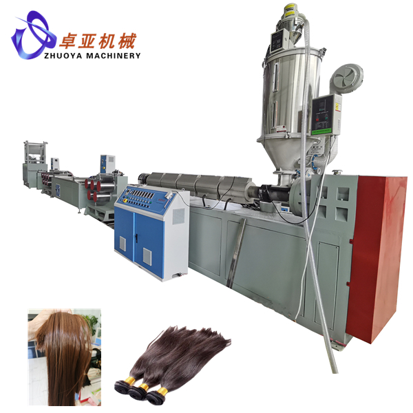 Linha de máquina de produção de fibra capilar sintética de plástico da China fábrica ODM para tranças/Dreadlocks/Extensões/Perucas
