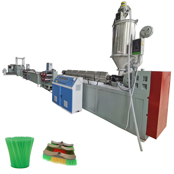 Ligne de production de fils de brosse à balai en plastique de machines en plastique de Chine avec des flocons de bouteilles recyclés