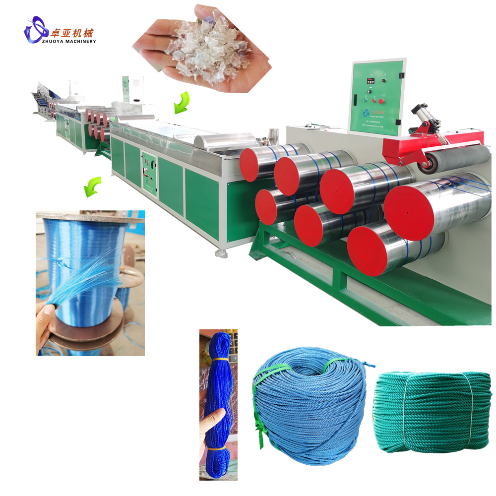 Snelle levering China Plastic Touw Making Machine Huisdier/PP/PE Filament/Vezel Garen Extruder Extruderen Extrusie Touw Garen Spinmachine