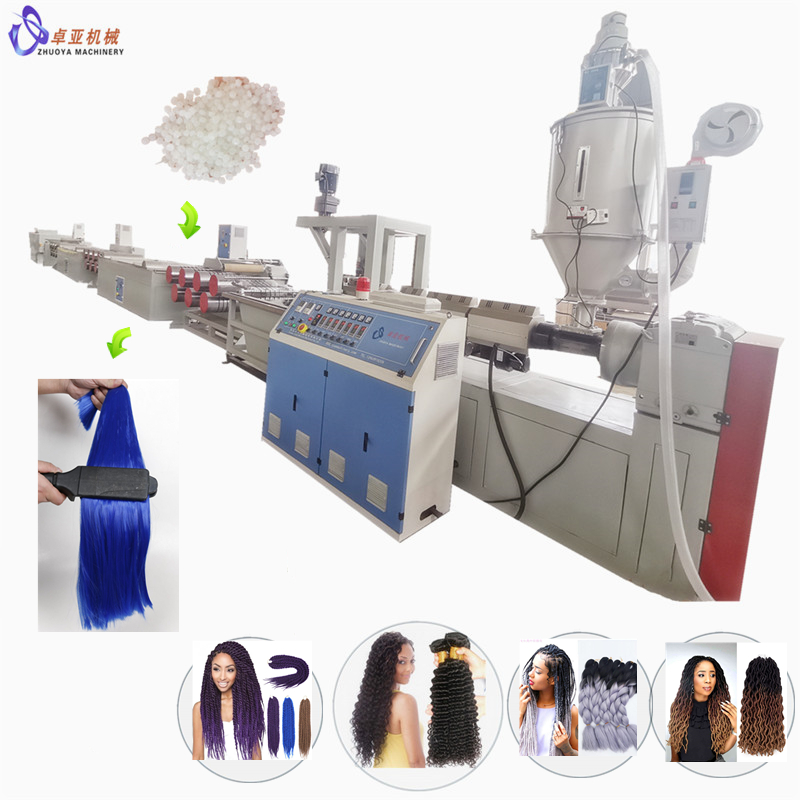 चीन अफ्रीका के लिए अग्रणी निर्माता लोकप्रिय सिंथेटिक विग घुंघराले मानव बाल यार्न बनाने की मशीनरी