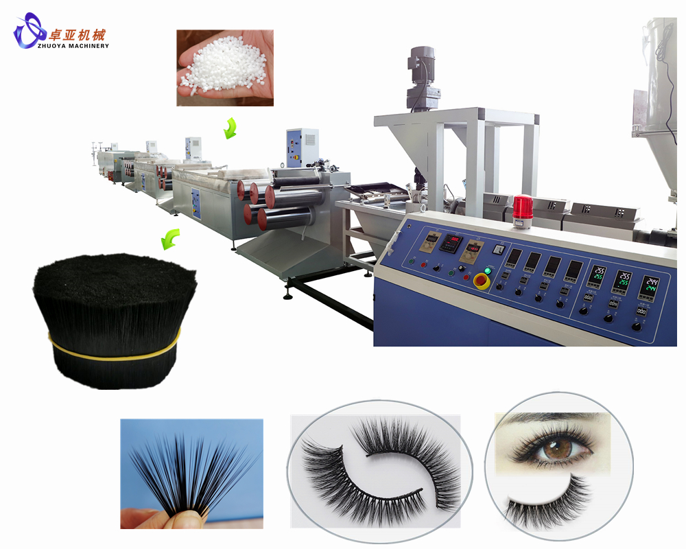 Máquina de monofilamento de plástico sintético de China para cabello de fibras de pestañas postizas Pet/PBT