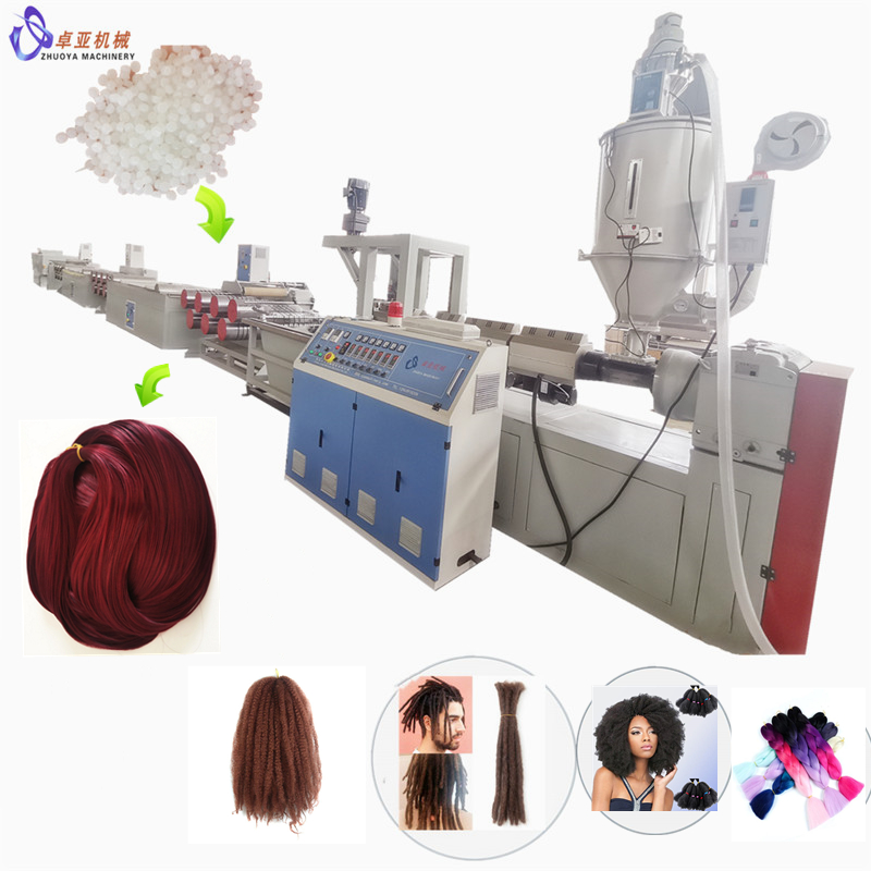 Fabricante líder de máquina de dibujo de fibra de filamento de cabello humano sintético Pet/PP de China