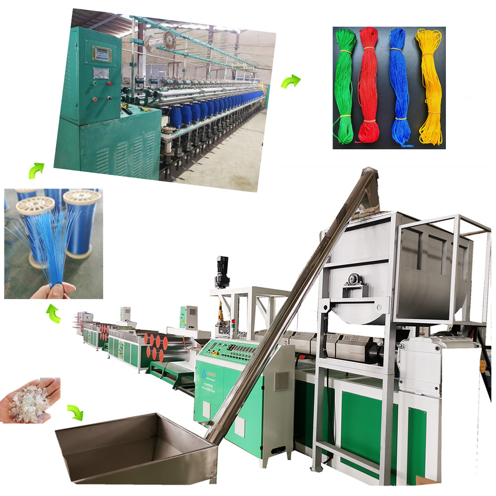 Máquina de fabricación de filamentos de poliéster de plástico de China ao por maior/fibra/extrusión de cerdas Pet/PP/filamento de nailon para corda
