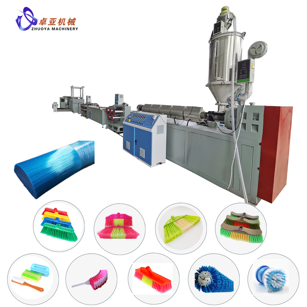 Fabrika Ucuz Çin Pet Süpürge Filament Fırça Plastik İplik Yapma Makinesi Monofilament Üretim Hattı