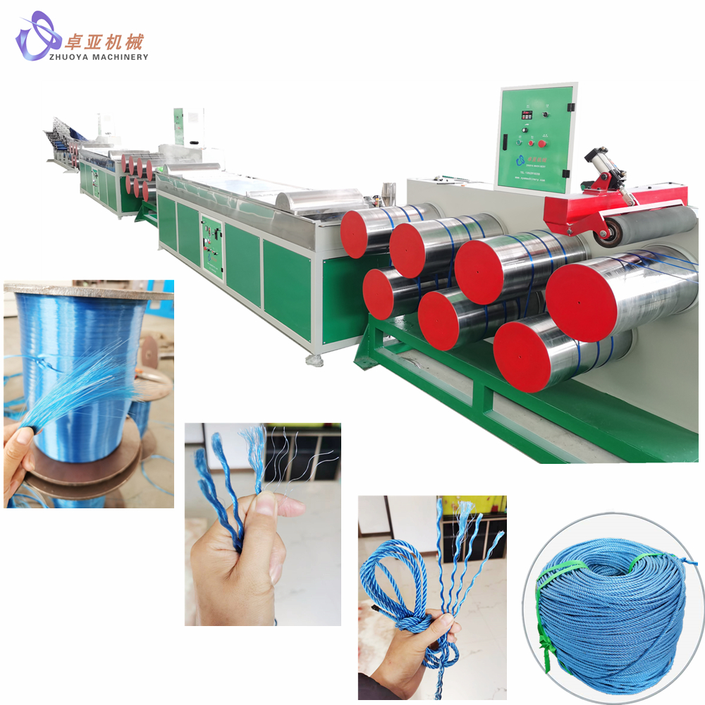 สินค้าใหม่ของจีน เครื่องทำเส้นด้ายใยเชือกพลาสติก PP / PET / PE