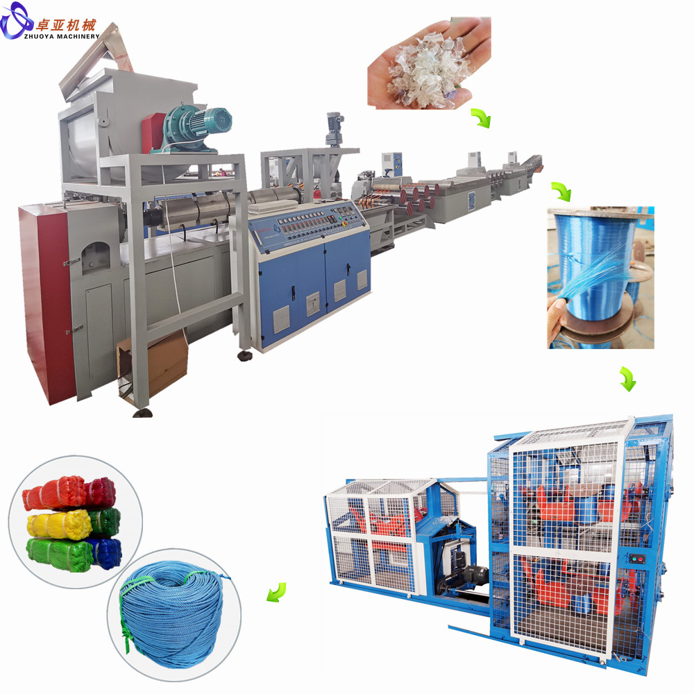 Goed ontworpen China Plastic Filament Making/Extruder Machine voor PP/Pet/Nylon Touw