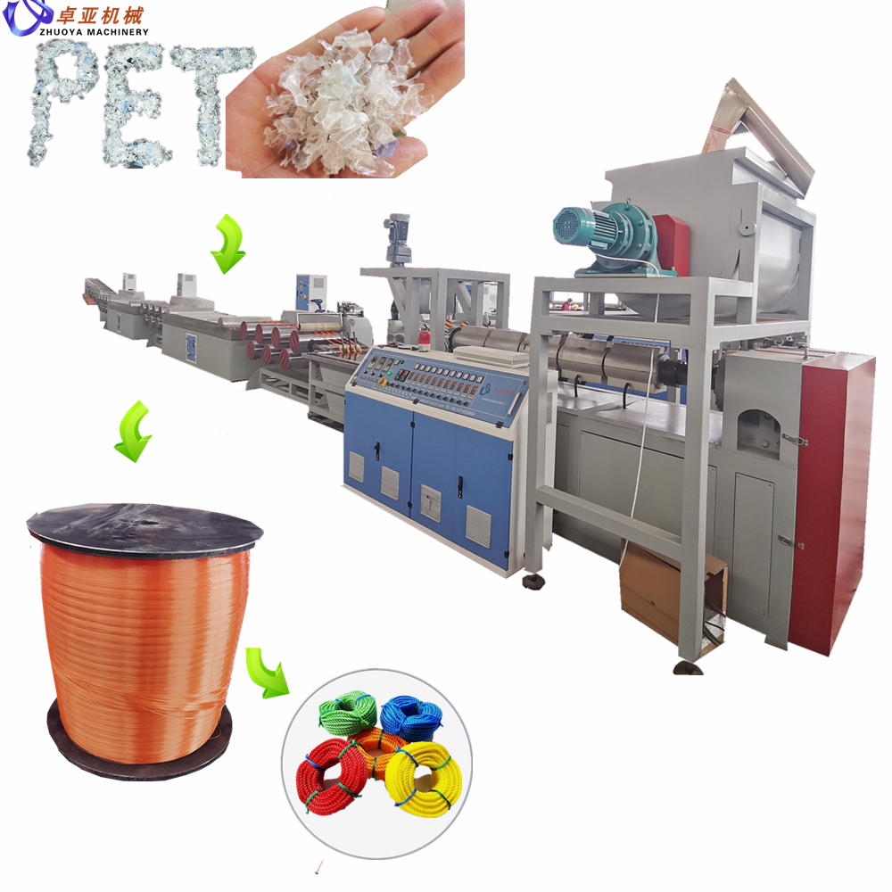 Levering OEM China Pet/PP/HDPE/LDPE Plastic Touw Twijn Filament Garen Monofilament Vezel Maken Draaiende Extrusie Machine