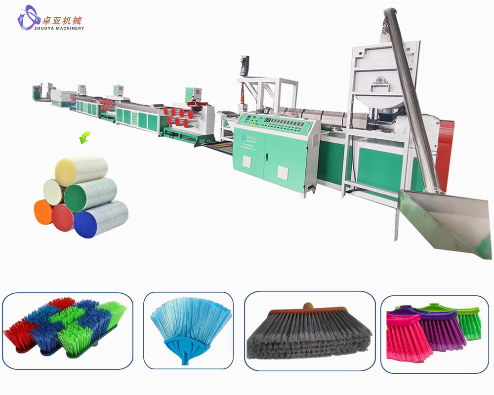 Plastik Süpürge ve Fırça Kılları/Elyafları/Tılları için Güvenilir Pet Filament Ekstruder Makinesi