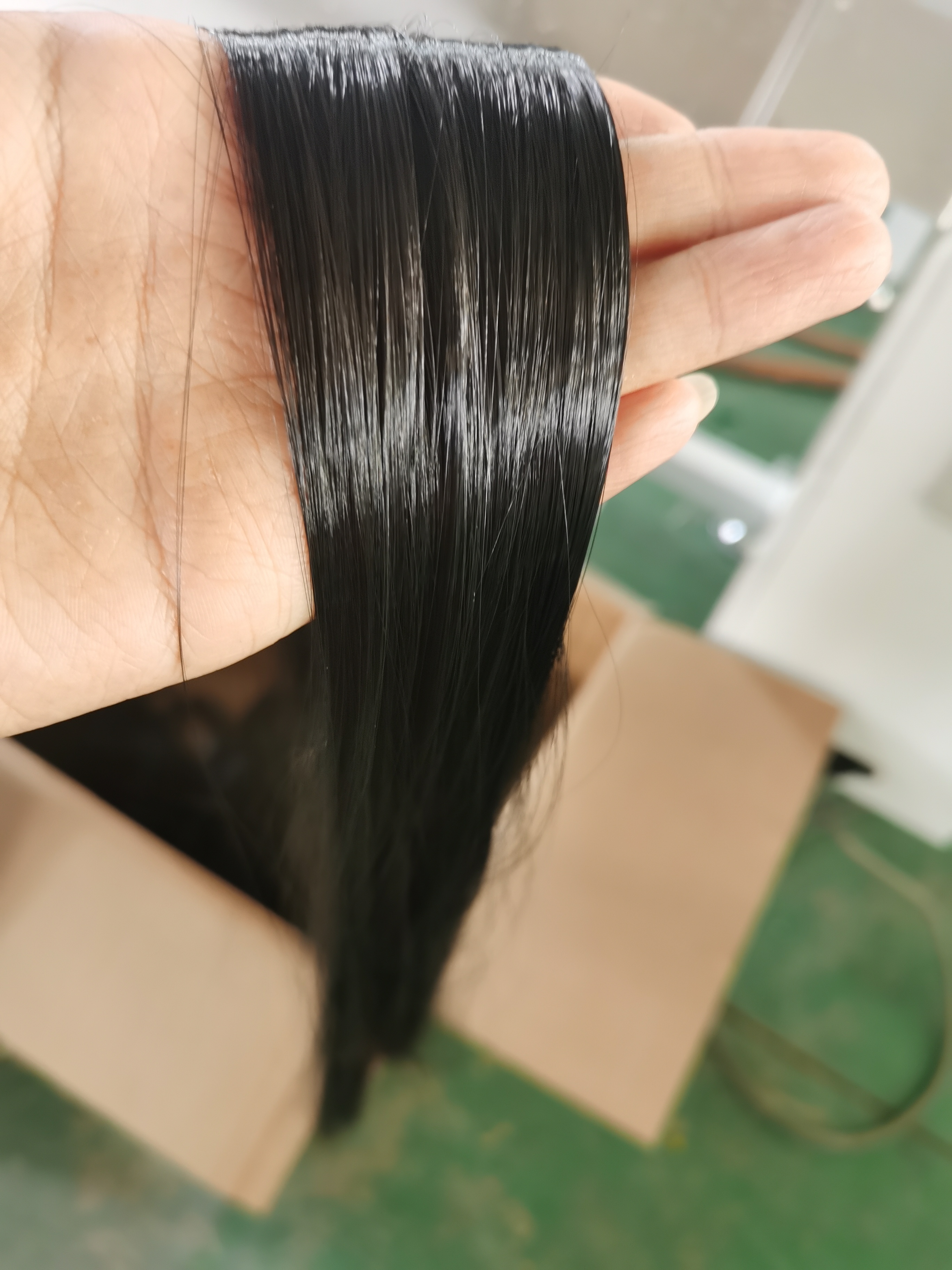 Filament de cheveux de perruque synthétique en plastique