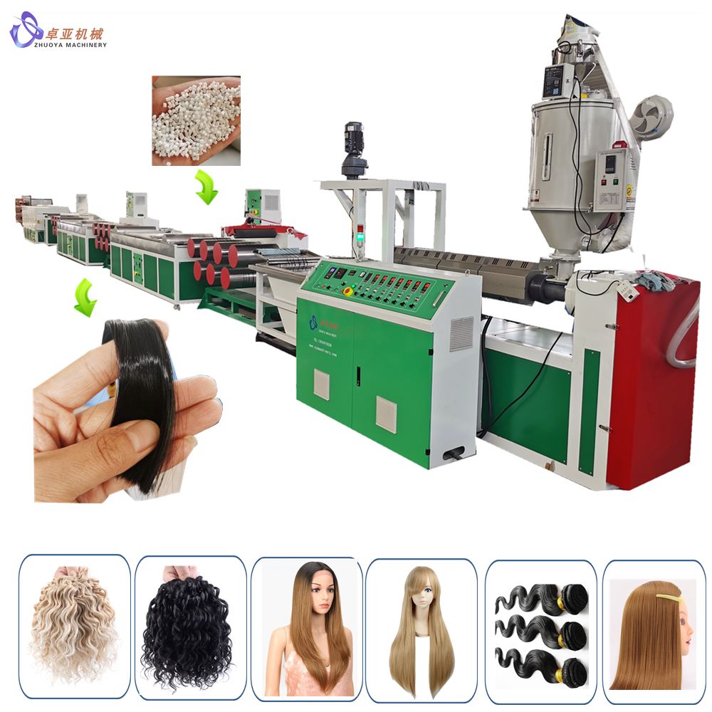 Afrika Terkenal PP Synthetic Braiding Wig Hair Extension Filament Extrusion Manufacturing Manufacturing untuk Dijual