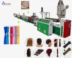 Prese di fabbrica Cina Macchina per trafilatura del filato di filamento per capelli finti in PP/PE/Pet