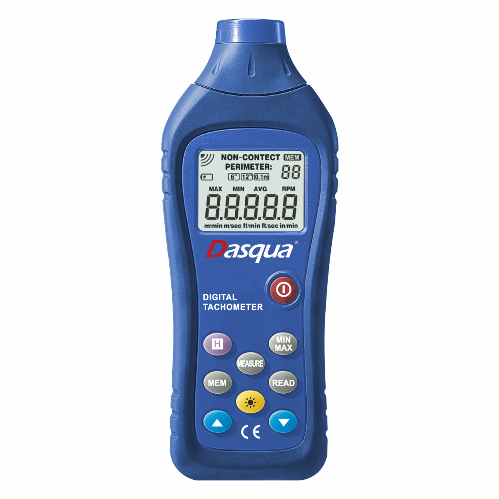 DASQUA High Precision Wide Measuring Range Speed ​​Tach Meter 2.5 ~ 99999RPM Speed ​​Meter Tachimeter digitale senza cuntattu