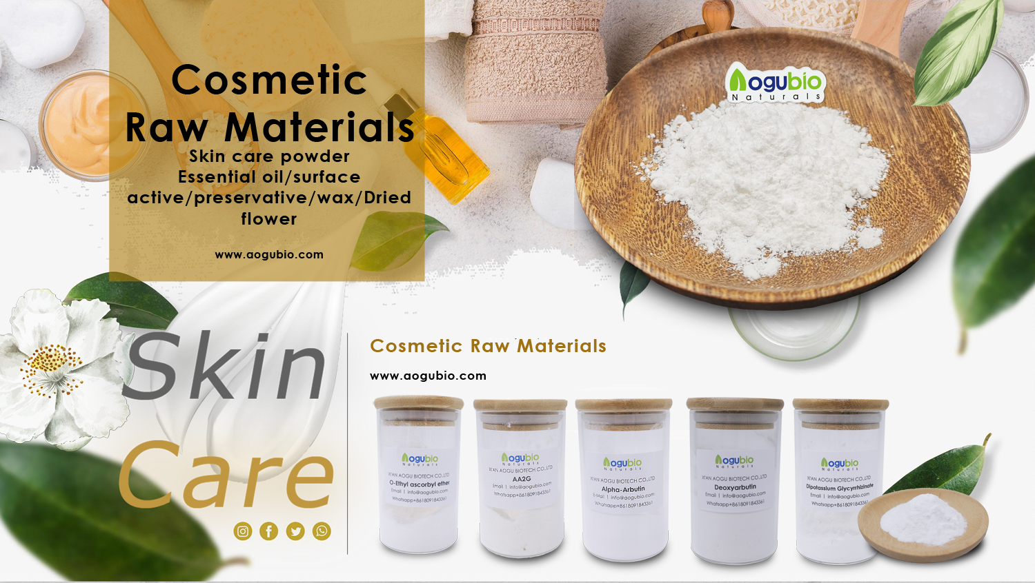 Kosmetisk materiale Skin Whitening Alpha-Arbutin Powder