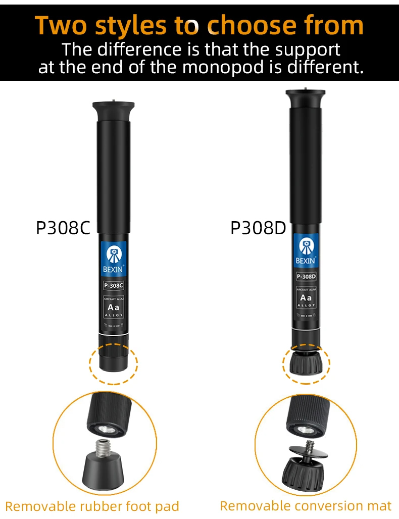 Camera Monopod Aluminum Portable Lightweight Travel Monopod 61mba