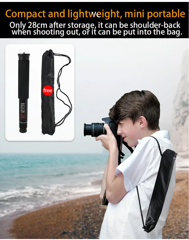 Extendable Camera Tripod Monopod Selfie Stick for Sony Canon Nikon Camera DSLR  (5)td2