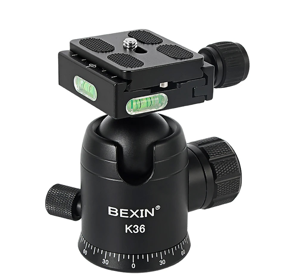 BEXIN K36 Panoramic Ball Head 360 Degree Rotation with Damping for SLR Camera (1)b0w