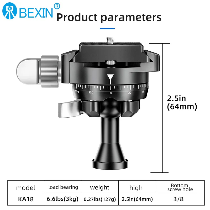 BEXIN KA-18 Inverted Ball Head for Photography and Videography (13)ztf