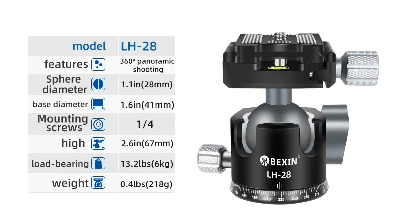 Aluminum Alloy CNC Mini Tripod Head for Canon Nikon Sony DSLR ILDC Cameras Tripod (3)7os