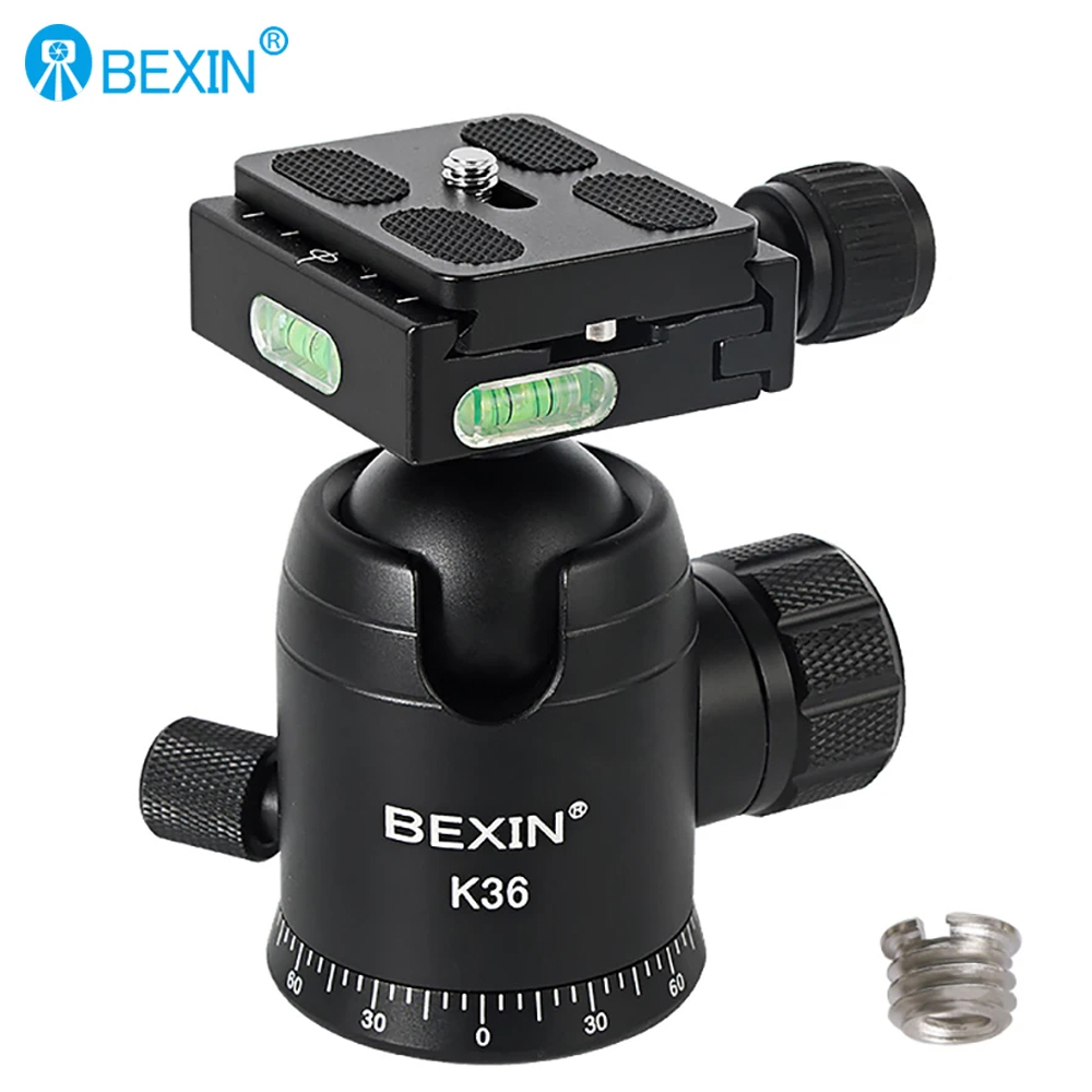 BEXIN K36 Panoramic Ball Head 360 Degree Rotation with Damping for SLR Camera
