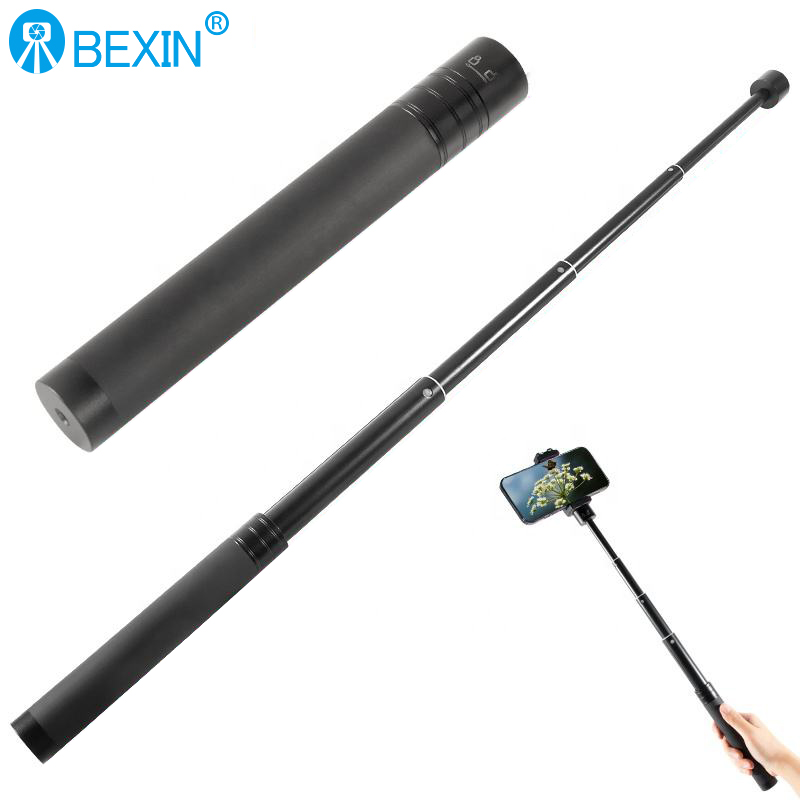 Telescopic Stabilizer Extension Rod Max. Length 73cm Aluminum Alloy Pole with 1/4 Inch Screw and Screw Hole for Gimbal Stabilize