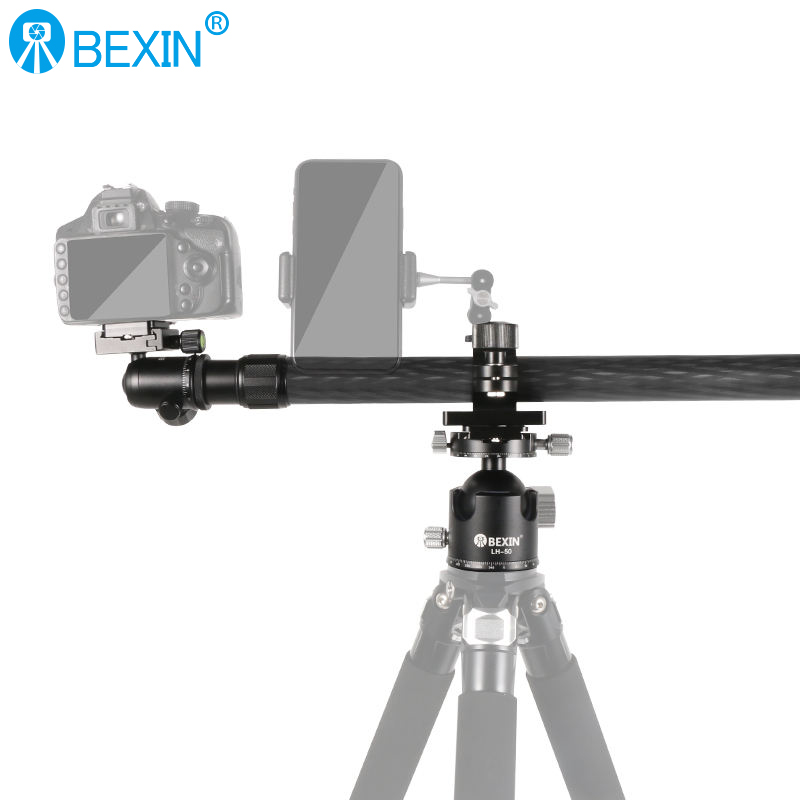 Horizontal Bar Camera Tripod Boom Arm Extendable Multi-Angle Column Rod Arm for Photography Tripod Monopod