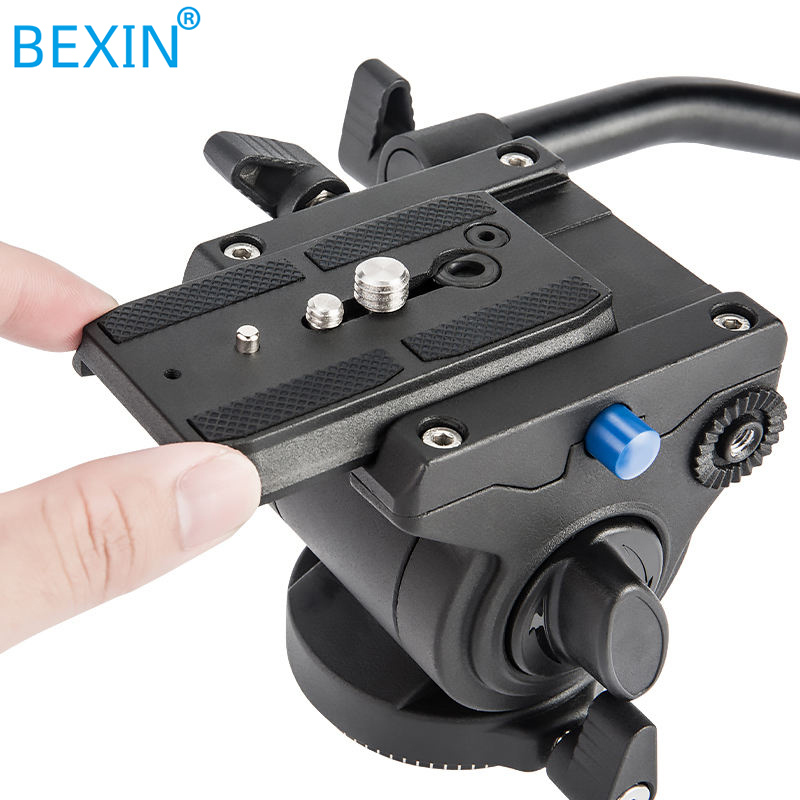 Photographic equipment heavy duty video shooting professional camera 360 rotating Fluid hydraulic Damping Video Tripod head