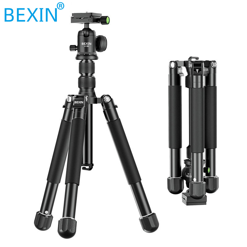 BEXIN Professional High Quality Aluminum Alloy Mini Tripod - 5 Section Compact Design and Suitable for Cameras with V30 Ball Head