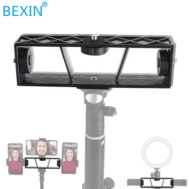 Bexin Black Plastic Phone Desk Holder for Mobile Phones and Phone Accessories Transfer Tripod Increase Machine Position Outside Clips