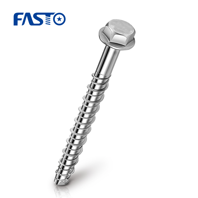 Wholesale High Quality Stainless Steel Zinc Plated Hex Head Concrete Screws
