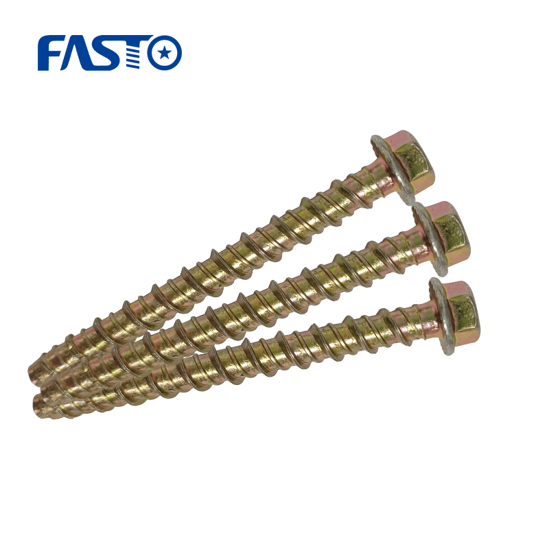 Wholesale High Quality Stainless Steel Zinc Plated Hex Head Concrete Screws