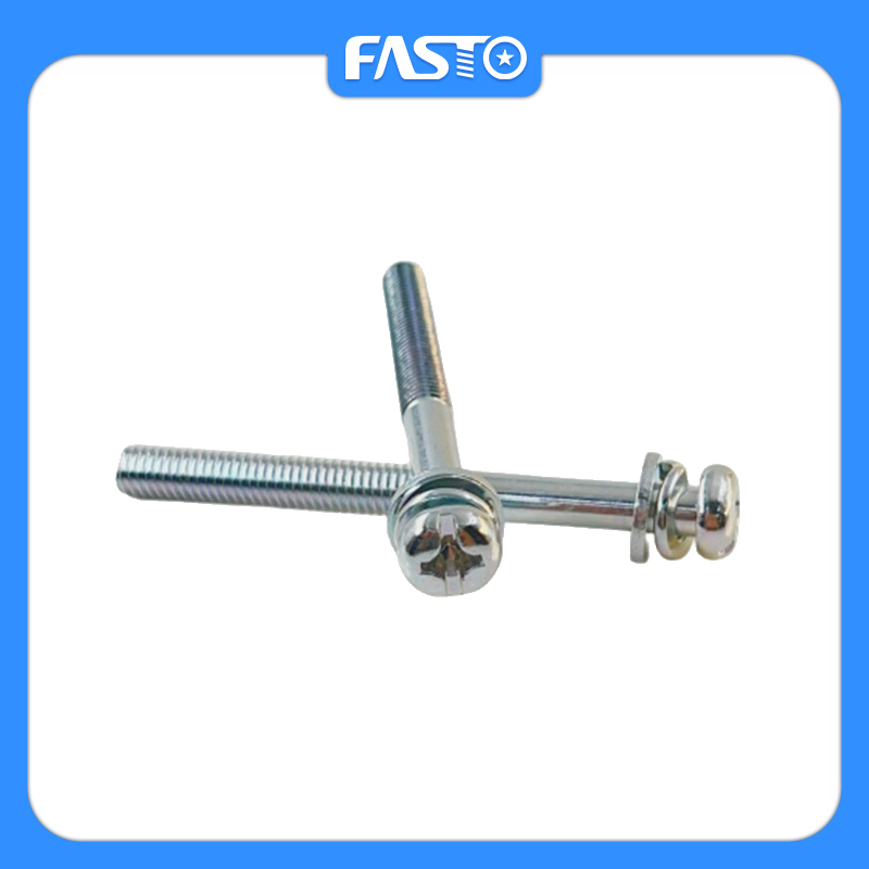 Pan Head Sems Screw, Flat Washer and Spring Washer