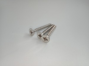 Stainless steel countersunk head tapping screws