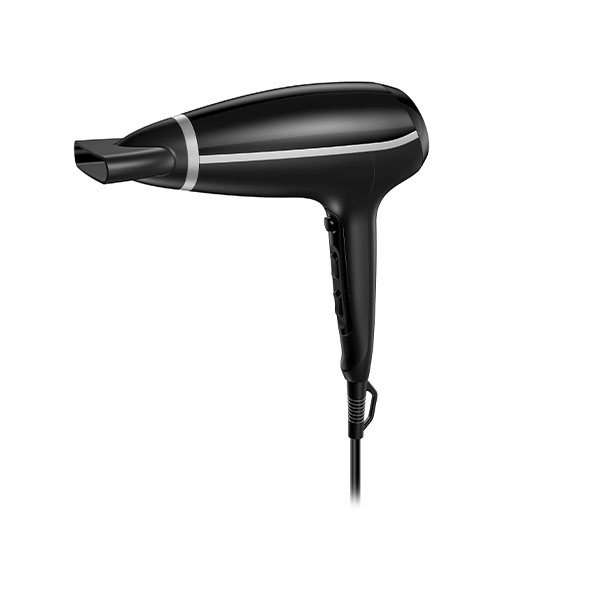 Professional DC hair dryer with three temperature settings