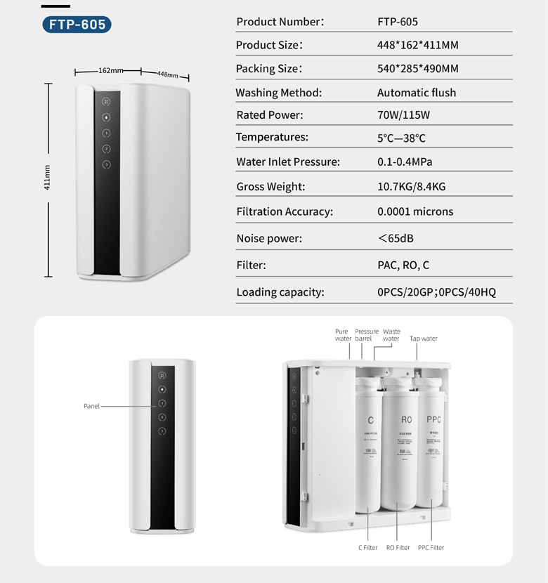 Thông tin chi tiết về máy lọc nước để bàn Yuhuang 20201222