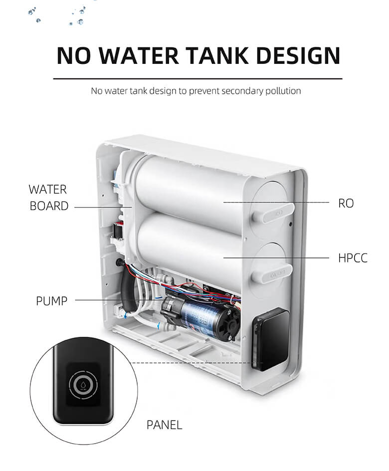 Depuratore d'acqua sotto il lavandino con filtro dell'acqua ad osmosi inversa6