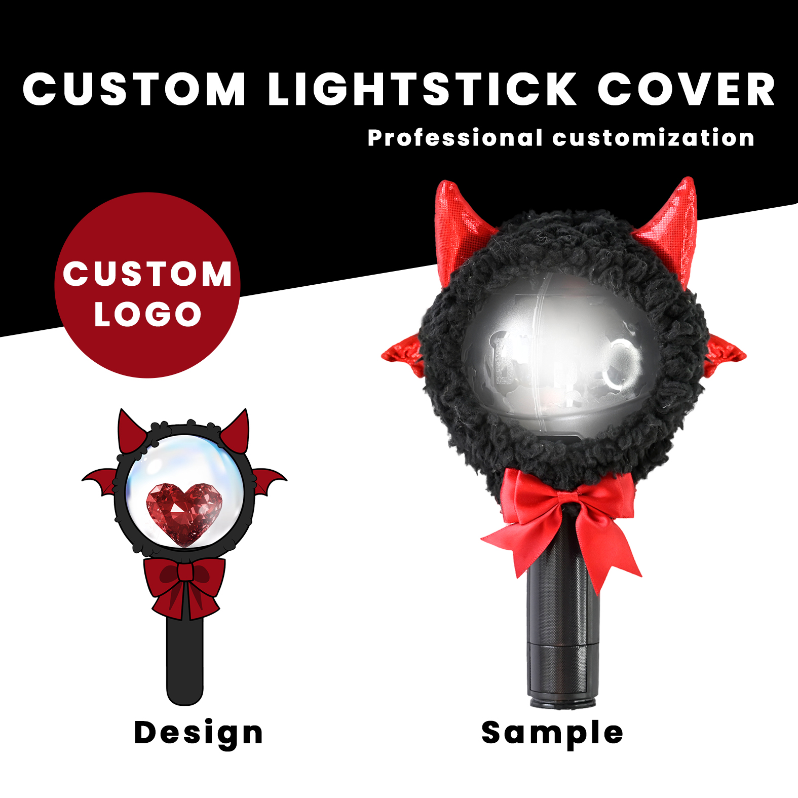 Custom Protective Lamp Cover For Kpop Lightstick Plush Cover