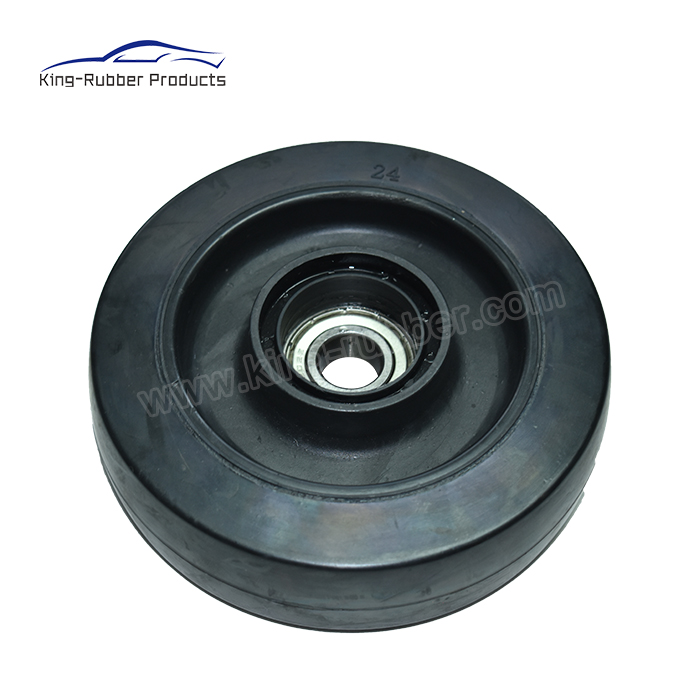 OEM/ODM China Elastomer Molding -
  smooth pattern solid rubber tire cast iron core heavy load industrial caster wheel  - King Rubber
