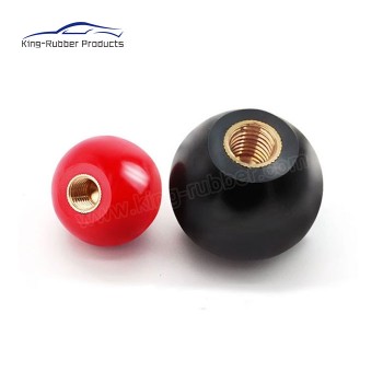 Perilla de bola termoestable, Perillas de bola sólidas con borde liso de plástico negro roscado