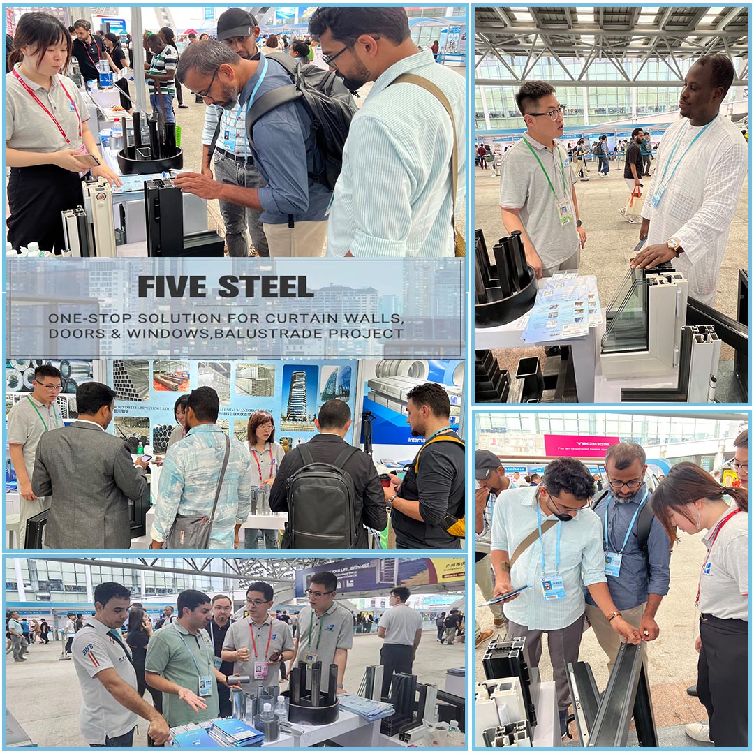 FIVE STEEL curtain wall,doors and windows appeared at the 135th Canton Fair, the scene continued to be popular!