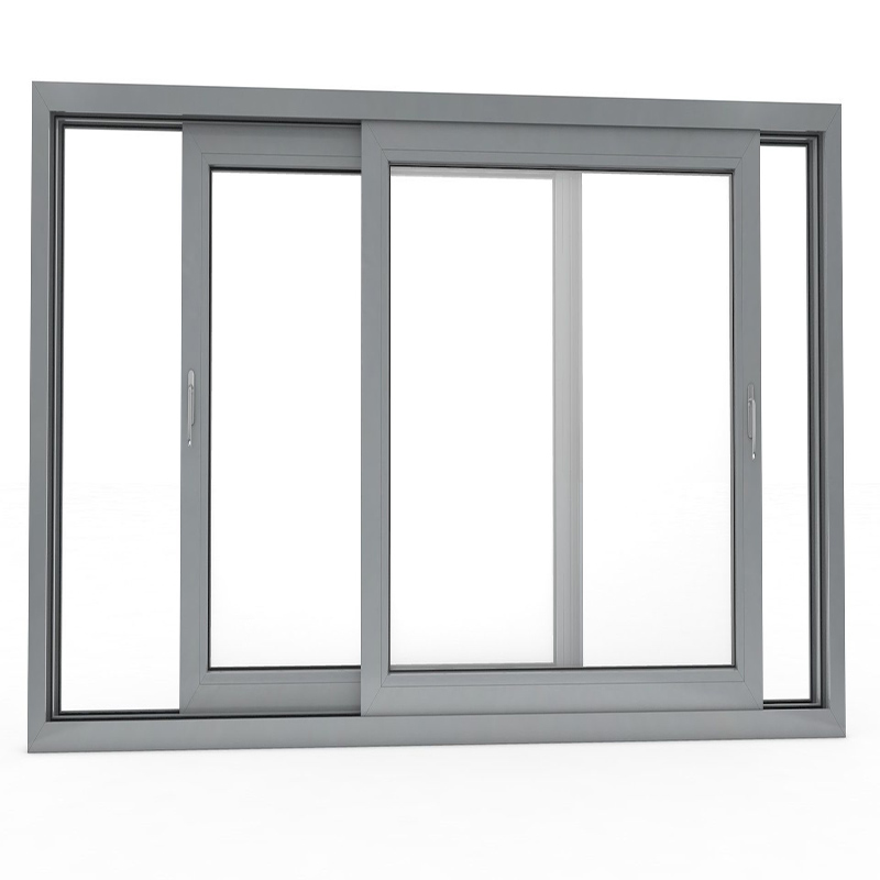 Thermal Break Pintu Geser Aluminium Kaca Besar Ganda Jendela Dan Pintu Geser Aluminium