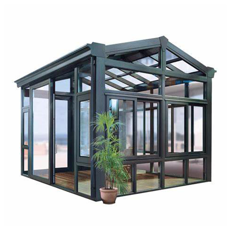 Wintergarten aus gehärtetem Glas im Freien, Aluminium-Glashaus
