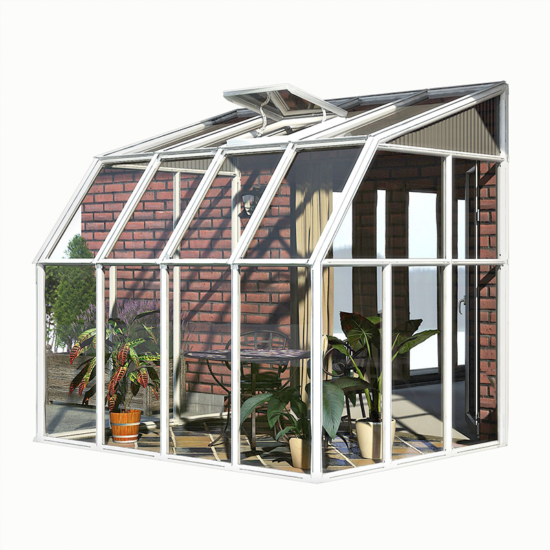 Invernadero de aluminio y vidrio, terraza acristalada, casa de cristal para exteriores