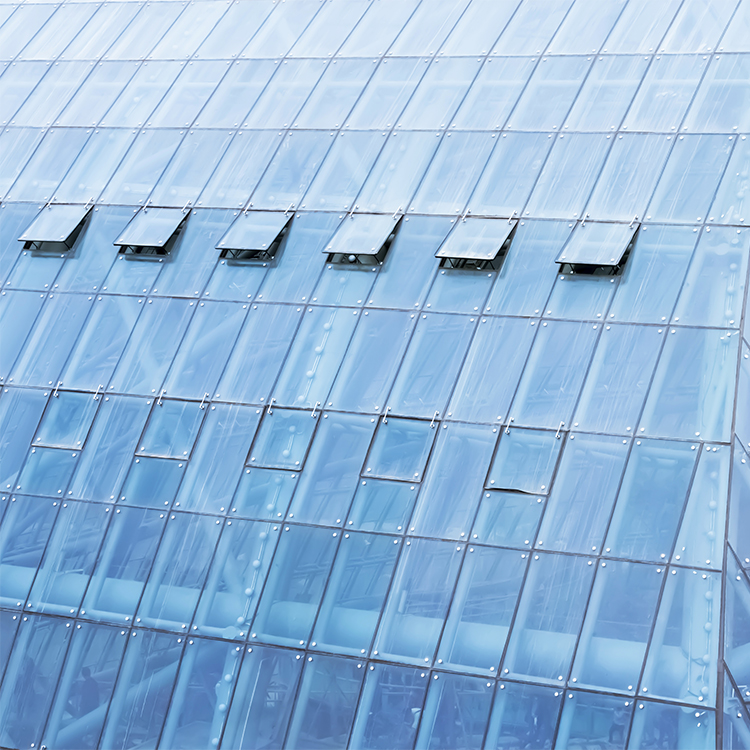Muro cortina de vidrio con ventana de doble acristalamiento de baja emisividad para edificios comerciales