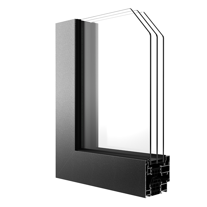 Производитель алюминиевых систем навесных стен - Алюминиевые окна и двери, створка, навес, бункер-слайдер и комбинированное окно - FIVE STEEL